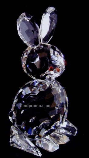 Optic Crystal Larger Bunny Figurine