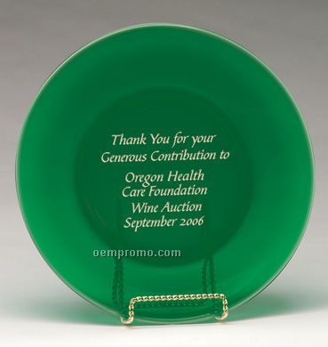 Small Round Emerald Plate Award