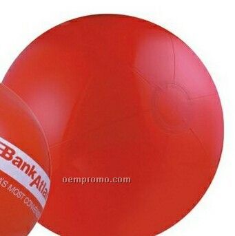 Inflatable Solid Red Beach Ball - 16