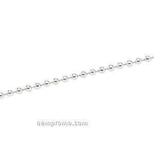 Ladies' 7-1/4" Sterling Silver 4-1/2mm Bead Chain Bracelet