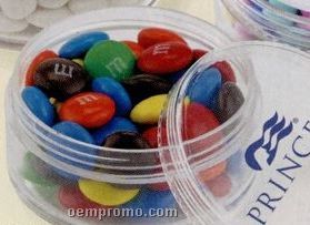 M&M's In Clear Round Circle Container