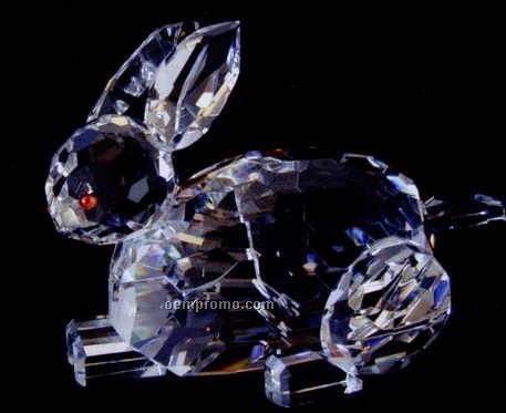 Optic Crystal Large Bunny Figurine