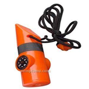 Plastic Whistle Compass With LED Light