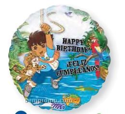 18" Go Diego Go Happy Birthday Balloon