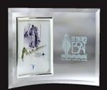 Jade Glass Vertical Beveled Edge Picture Frame- 3-1/2