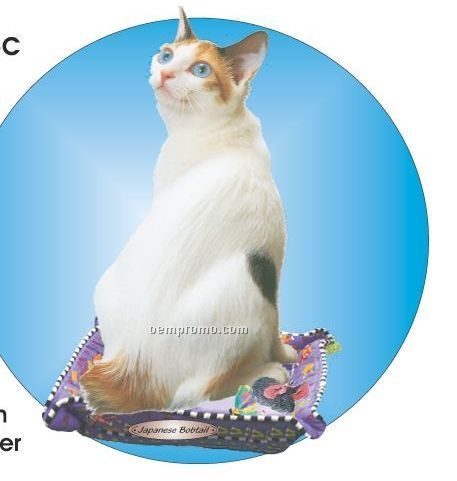 Japanese Bobtail Cat Acrylic Coaster W/ Felt Back