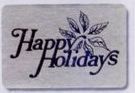 Silver Rectangle Happy Holidays Plain Stock Labels