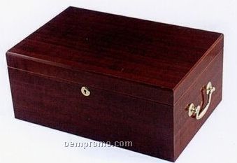 Standard Humidors W/ Hygrometer And Brass Side Handle (120 Cigar)