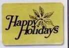 Gold Rectangle Happy Holidays Plain Stock Labels