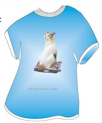 Japanese Bobtail Cat T Shirt Acrylic Coaster W/ Felt Back