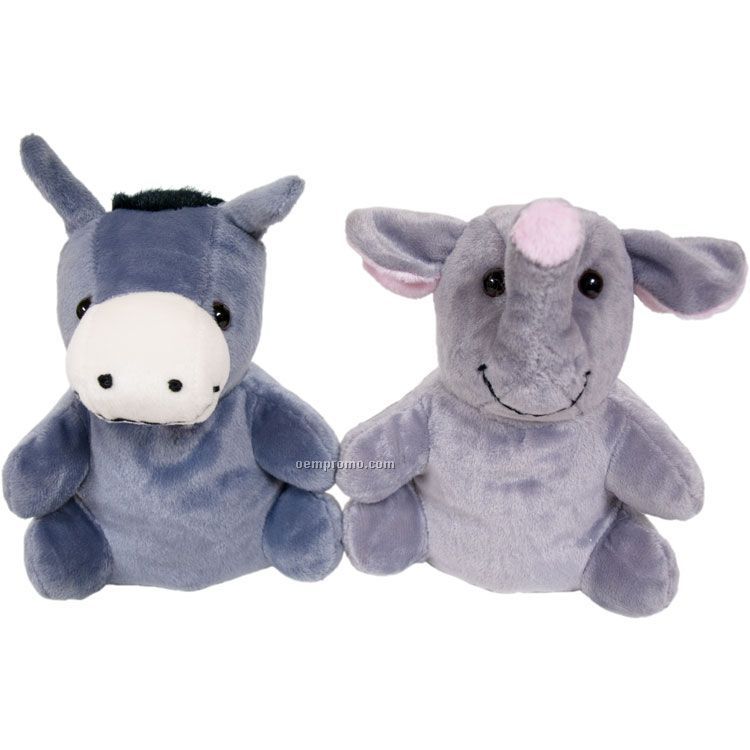 Plush Donkey / Elephant Reversible Puppet