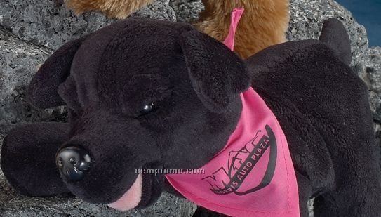 8" Floppets Black Labrador Stuffed Animal