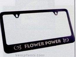Black Powder Coated Metals Stainless Steel License Plate Frame