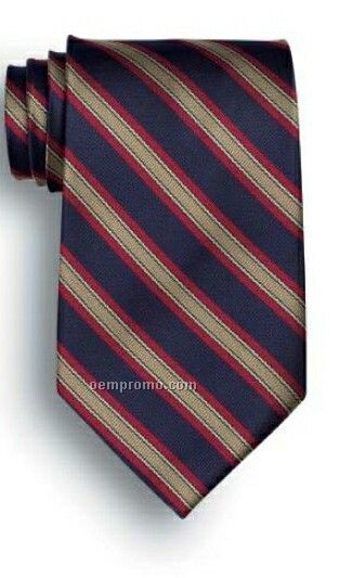 Wolfmark Ghurka Signature Stripes Polyester Tie