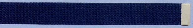 Plain Web Belt With Adjustable Leather Tip (Navy)