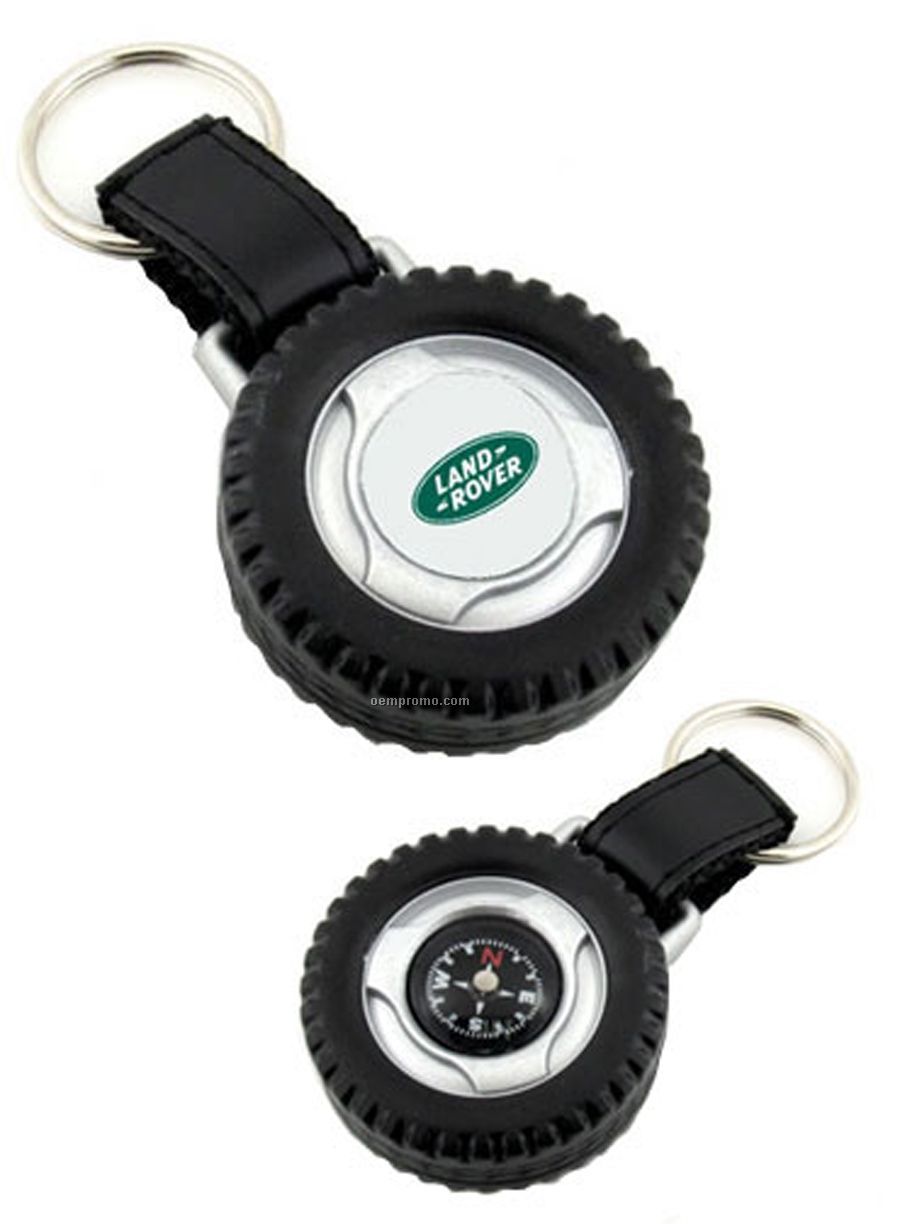 Tire Key Ring With Compass