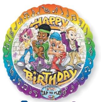 28" Singing Rappers Delight Happy Birthday Balloon