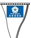 60' Plasticloth Authorized Dealer Pennants - Five Star Blue