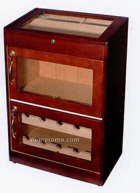 Humidor Displays Loose And Boxed Cigars & 10 Bottle Wine