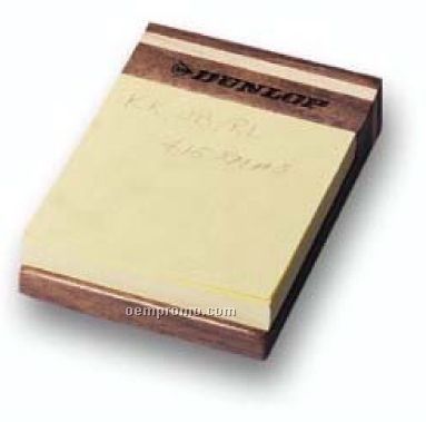 Wood Memo Note Holder With Paper