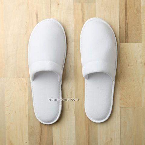 10.5" & 12" Closed Toe Velour Slipper With Terry Lining And Eva Sole