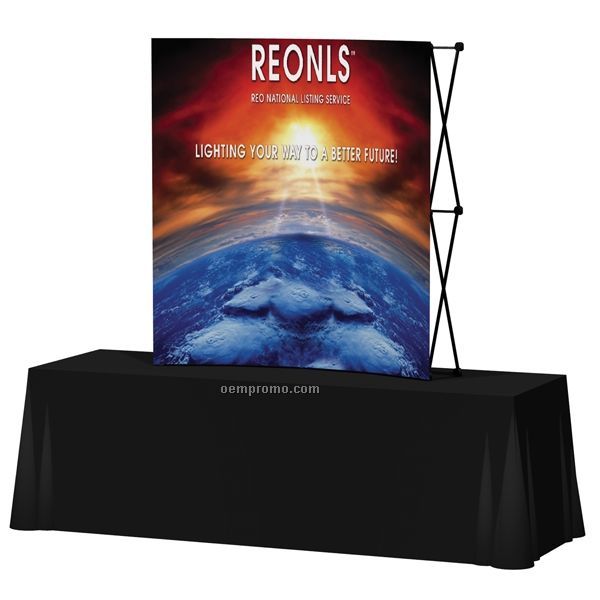 6' Curve Tabletop Billboard Pop-up Display W/ Face Graphic