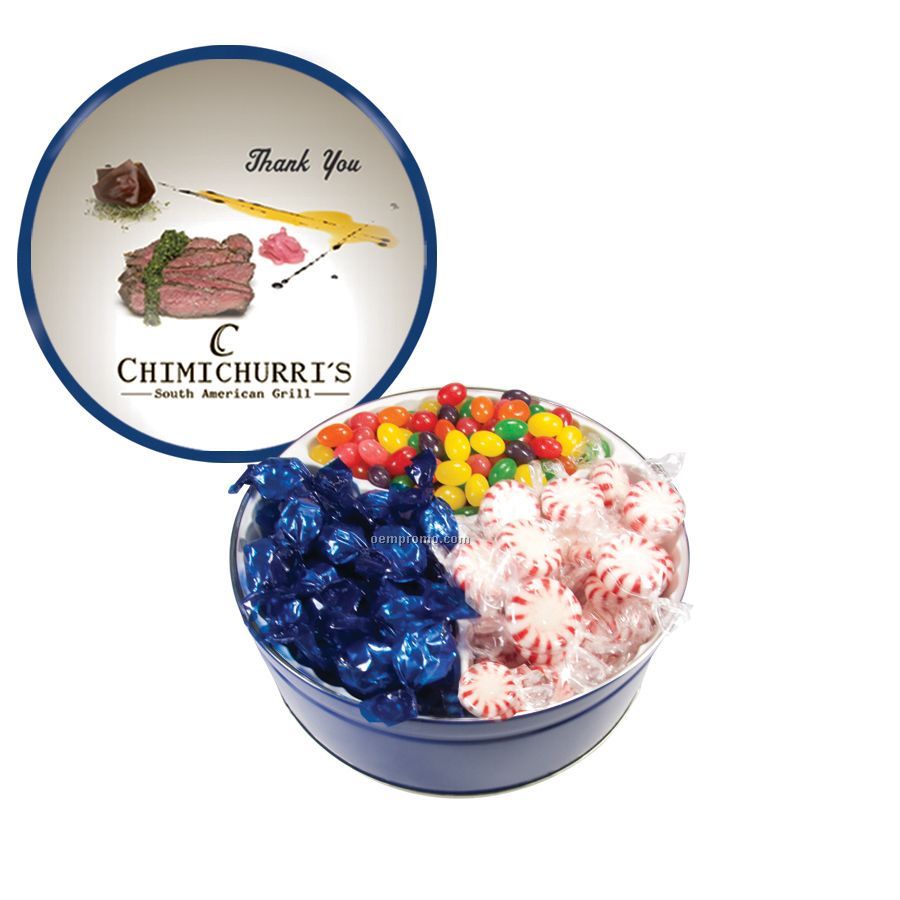 Blue The Royal Tin With Mints, Jelly Beans And Hard Candy