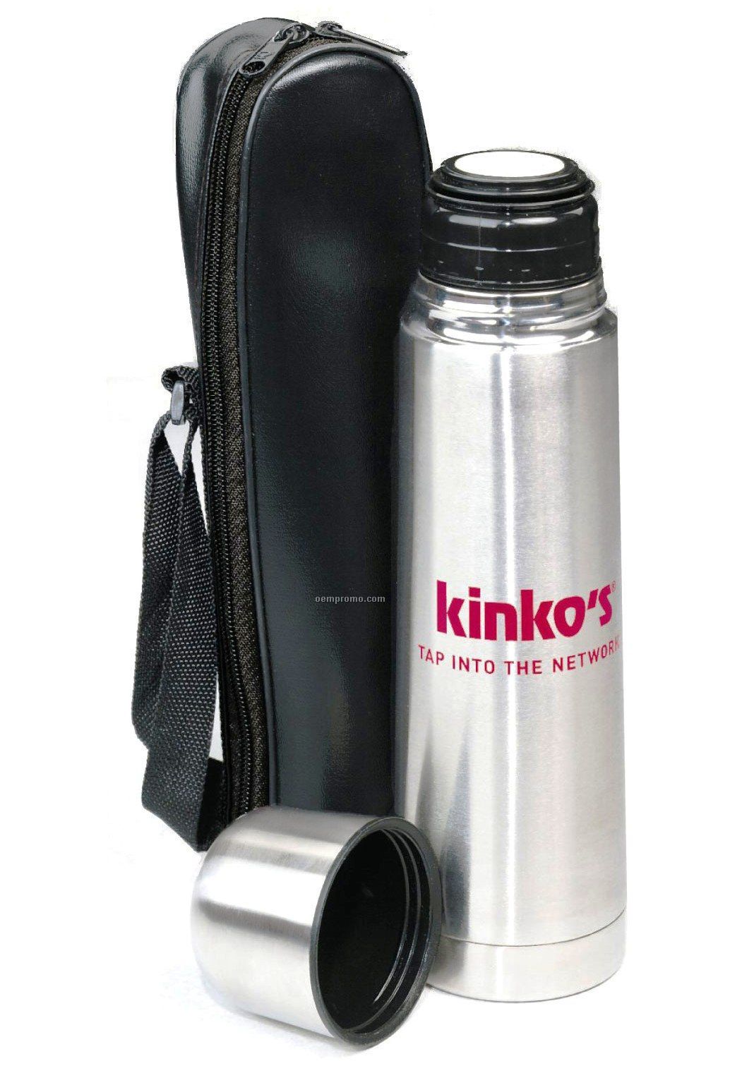 17 Oz. Stainless Steel Thermos With Carry Case