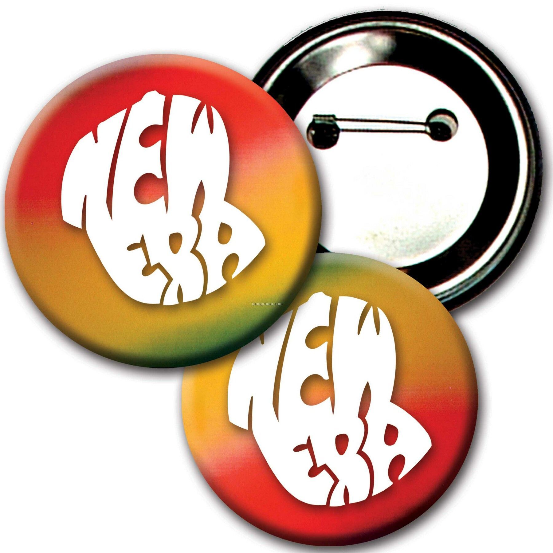 3" Diameter Buttons W/Changing Colors Lenticular Effects (Custom)