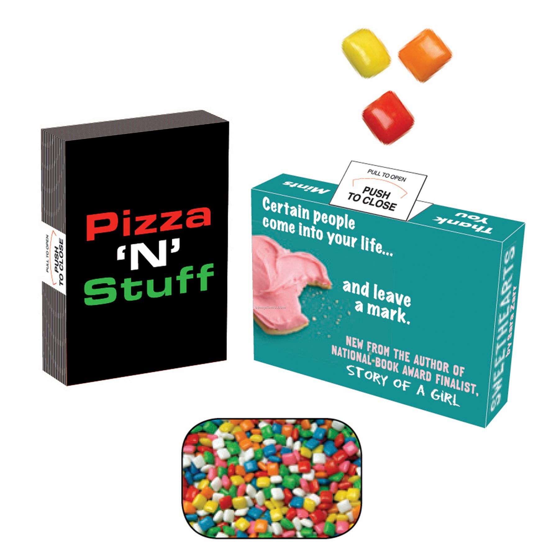Advertising Mint, Candy & Gum Box Filled With 20-25 Pieces Of Chicklet Gum
