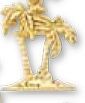 Palm Trees Charm Cast Stock Jewelry Pin