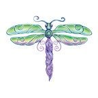 Stock Temporary Tattoo - Dragonfly 6 (2