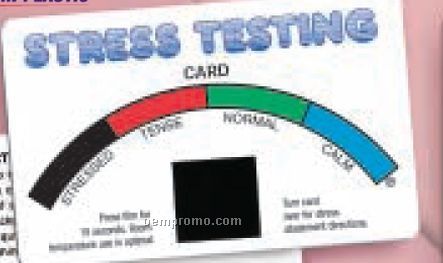 Stress Testing Card W/ Rainbow Stock Design (Standard Service)