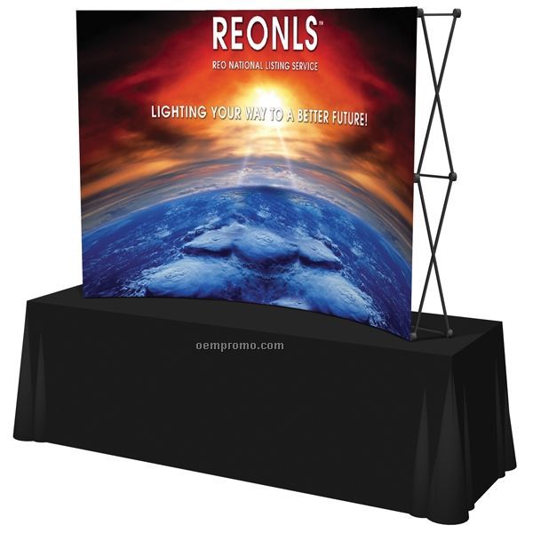 8' Curve Tabletop Billboard Pop-up Display W/ Face Graphic