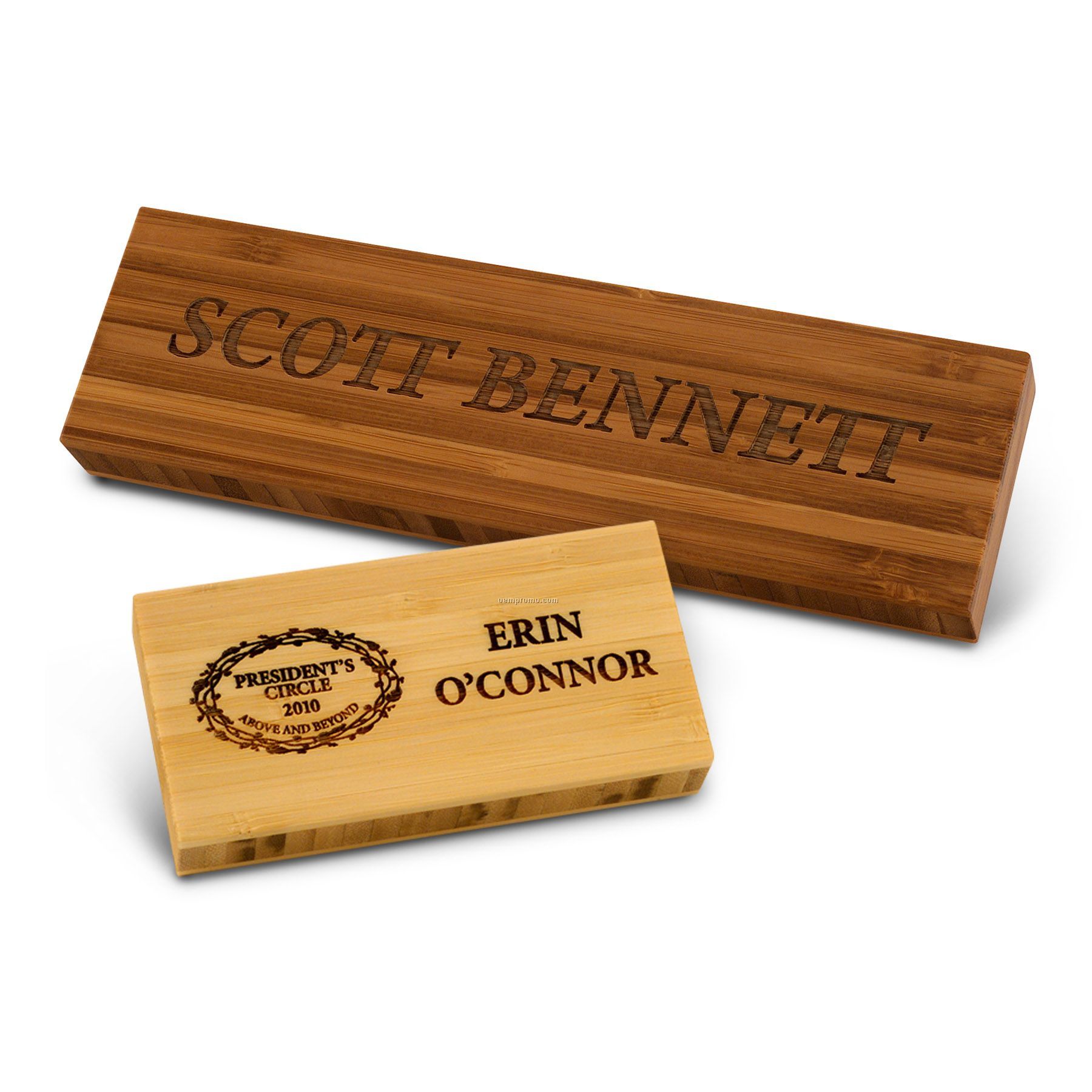 Desk Accessories - Bamboo Nameplate (4" X 2")