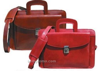 Mahogany Veg Tanned Calf Leather Mini Briefcase