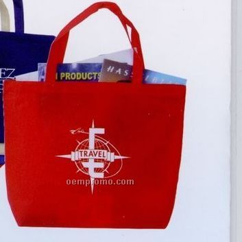 Non-woven Polypropylene Shopping Tote Bag W/ Gusset & 19" Handle (Screened)