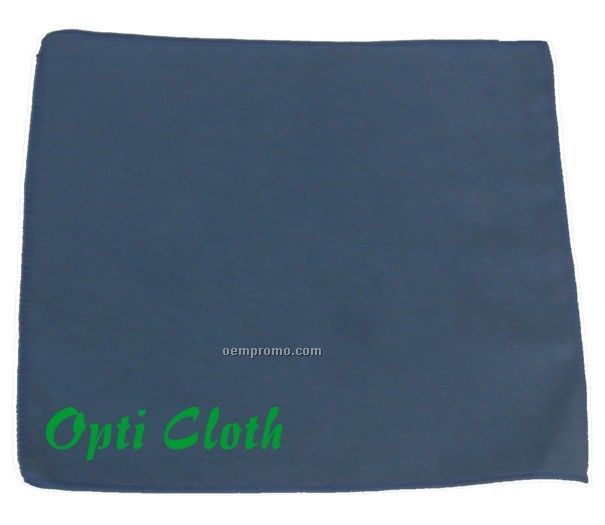 Premium 6" X 6" Blue Opticloth With Silk Screened Imprint