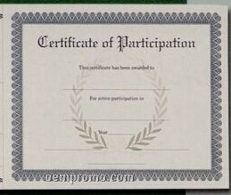 Stock Athletic Award Antique Parchment Certificate