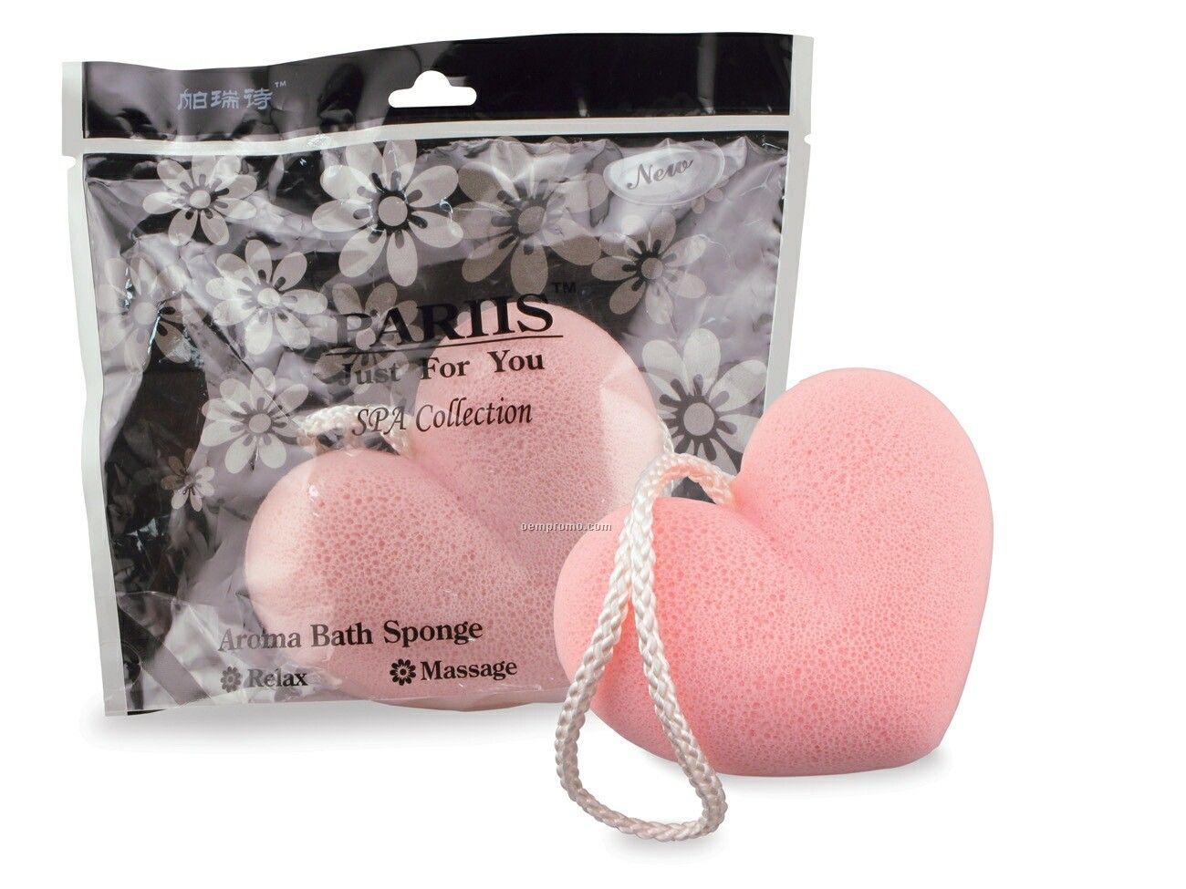 Pink Heart Shaped Aroma Bath Sponge