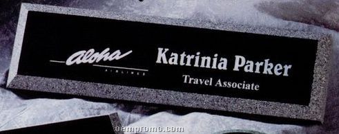 2 3/8"X8 1/2" Stone Edge Series Name Plate Award / Granite Finished Edge