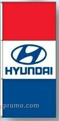 Double Face Dealer Interceptor Drape Flags - Hyundai