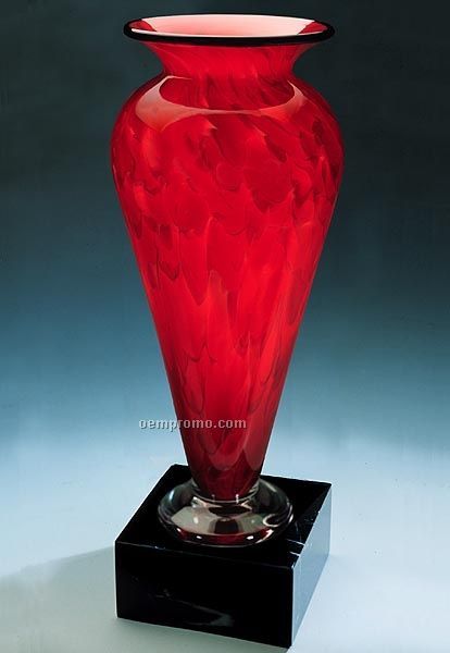 Lava Flow Athena Vase W/ Marble Base (3.25"X7.5")
