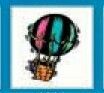 Stock Temporary Tattoo - Hot Air Balloon (2"X2")