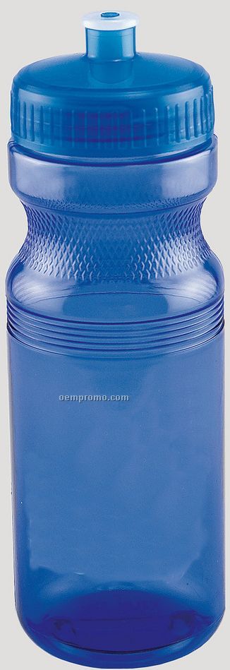 24 Oz. Blue Bpa Free Translucent Plastic Sports Bottle