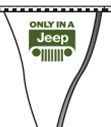 60' Plasticloth Authorized Dealer Pennants - Only In A Jeep
