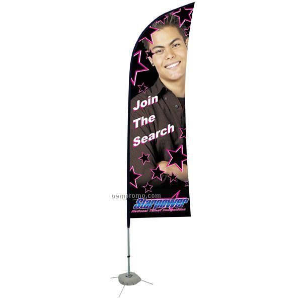 8' Blade Sail Sign Double Sided Banner Kit