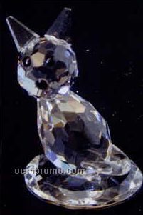 Optic Crystal Cat Figurine