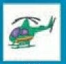 Stock Temporary Tattoo - Helicopter (2"X2")