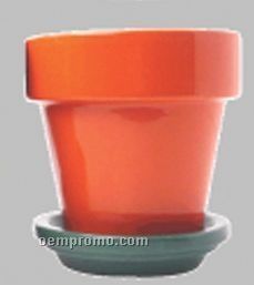 5 1/2" Solid Color Flower Pot